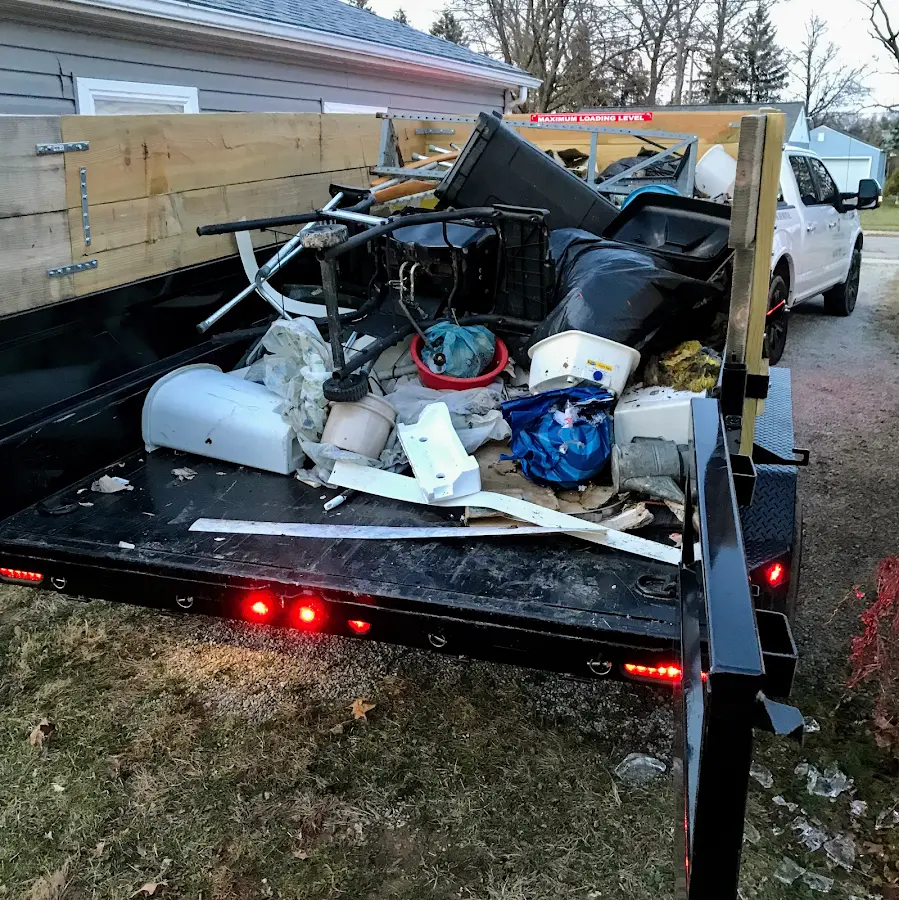 Roll-off dumpster delivered to a residential driveway in Greencastle