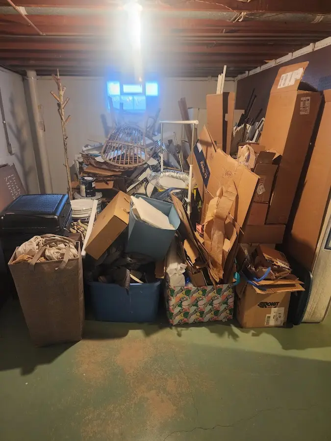 Roll-off dumpster container at job site for Concrete Dumpster Rental in Greencastle